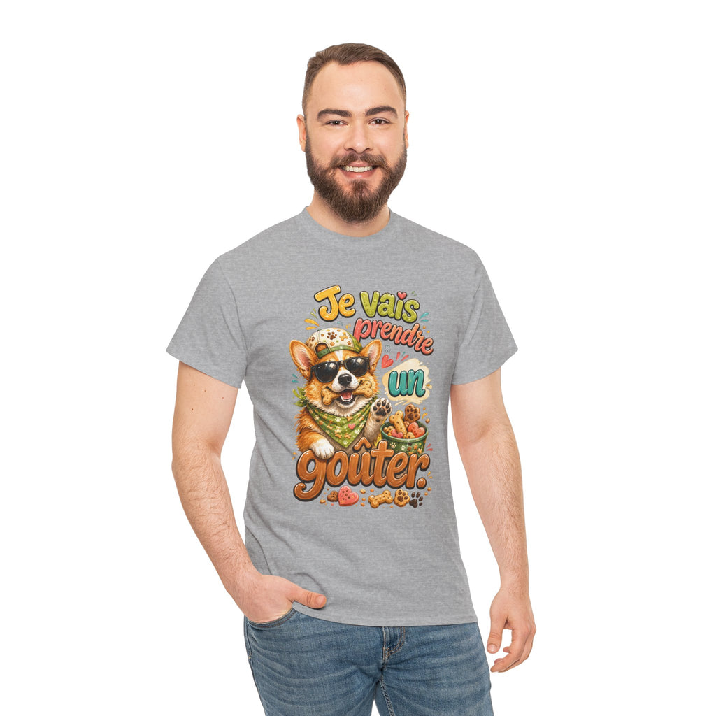 Corgi Snack Je vais prendre un goûter Cute French Dog Graphic T-Shirt