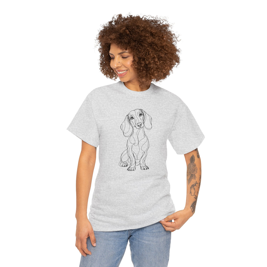 T-Shirt Teckel – Illustration Trait Recto Verso