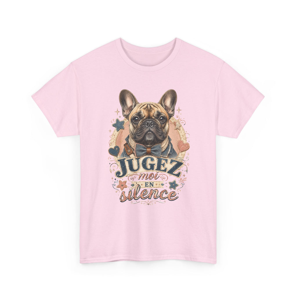T-Shirt Bouledogue Français Humour – Jugez-Moi En Silence
