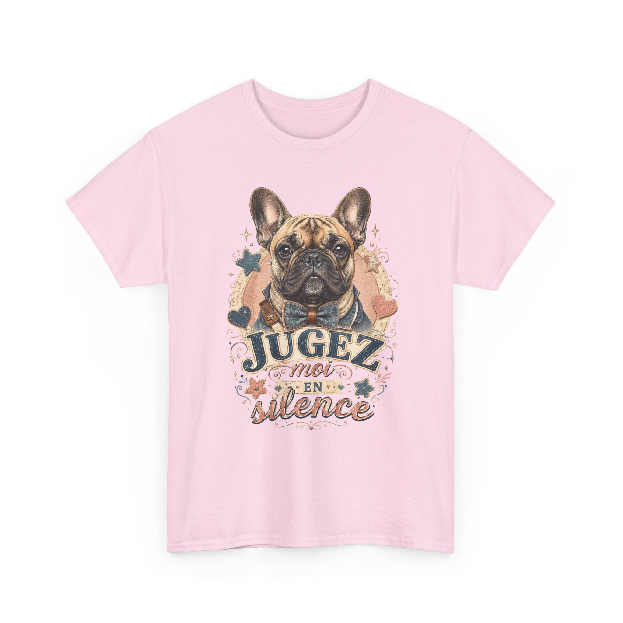 T-Shirt Bouledogue Français Humour – Jugez-Moi En Silence