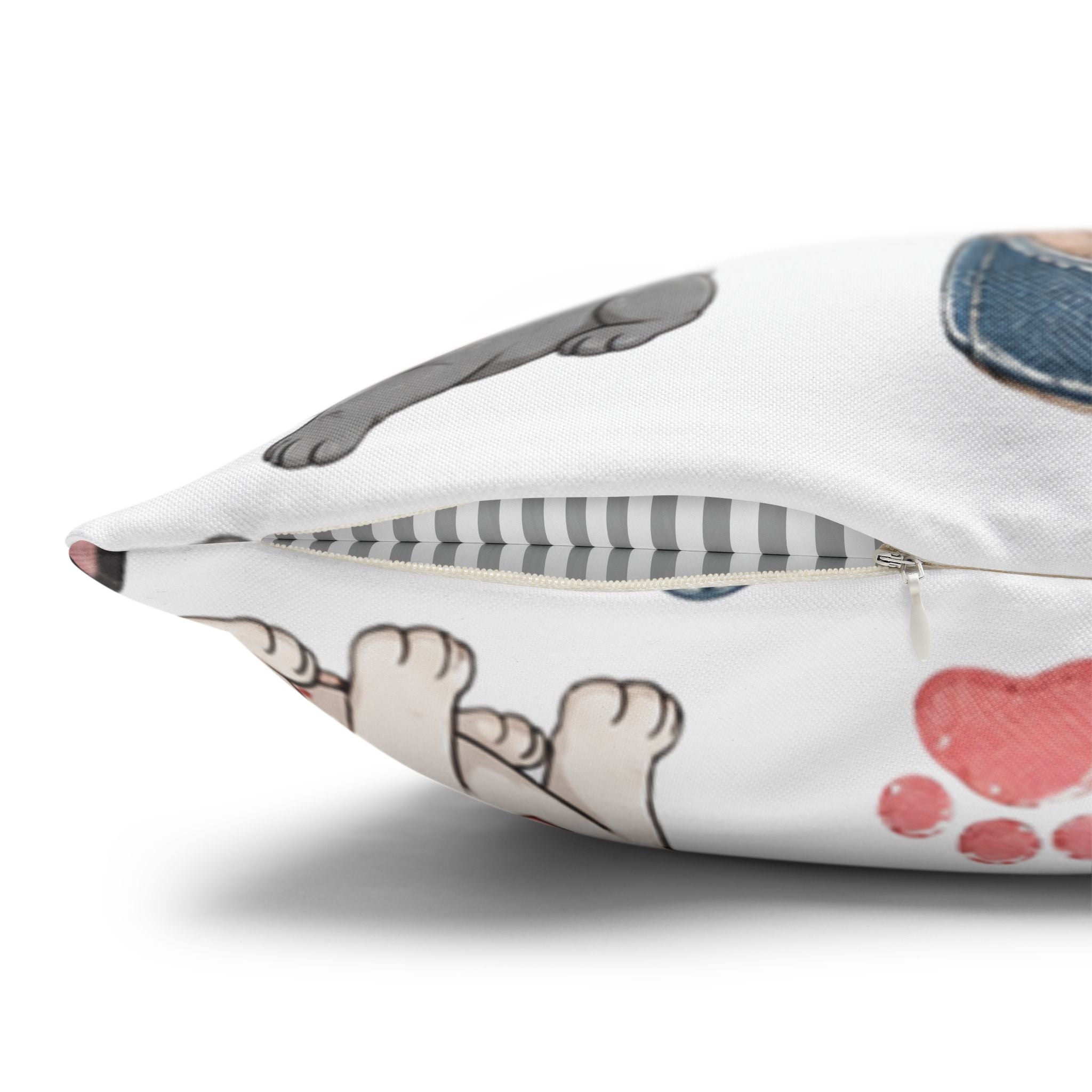 French Bulldog Pattern Pillowcase Cute Dog Print Decorative Throw Pillow Cover