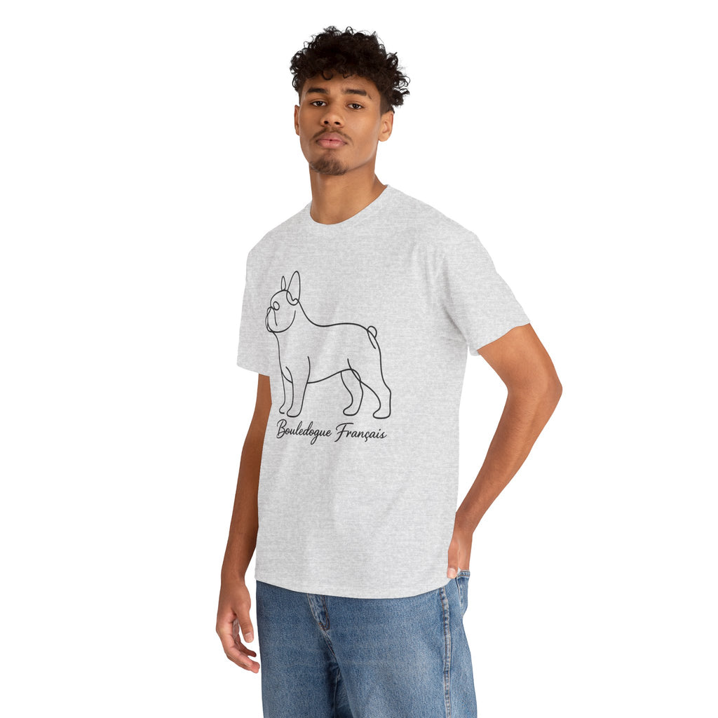 T-Shirt Bouledogue Français – Illustration Trait Recto Verso