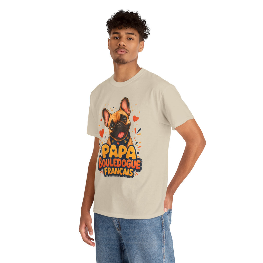 T-Shirt Homme Bouledogue Français – Papa Frenchie Cadeau