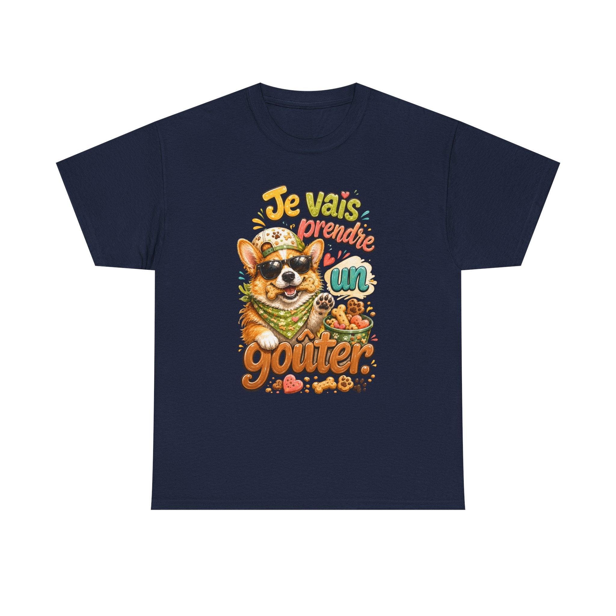 Corgi Snack Je vais prendre un goûter Cute French Dog Graphic T-Shirt