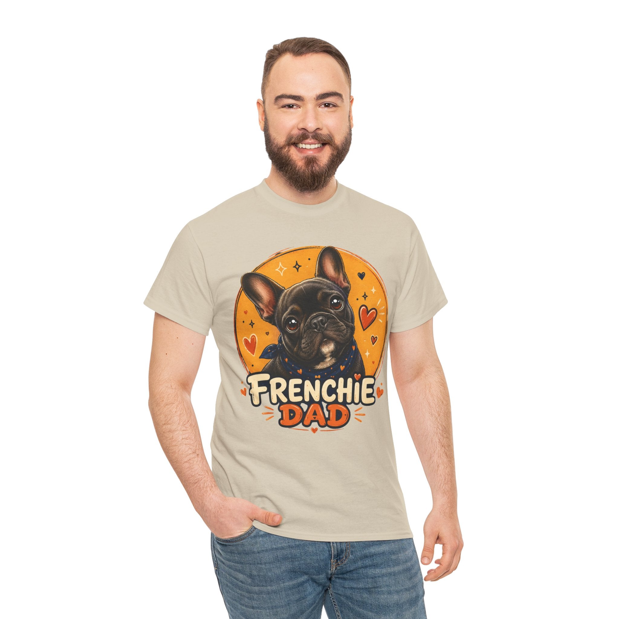 T-Shirt Homme Bouledogue Français – Papa Frenchie Graphique