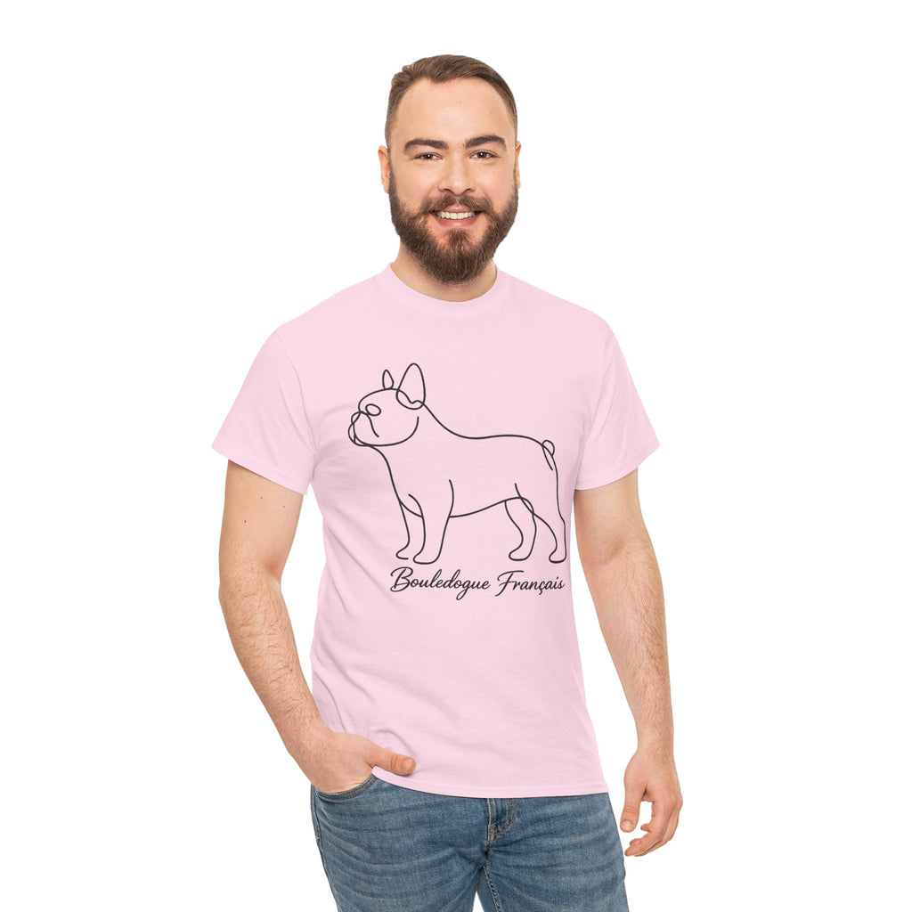 T-Shirt Bouledogue Français – Illustration Trait Recto Verso