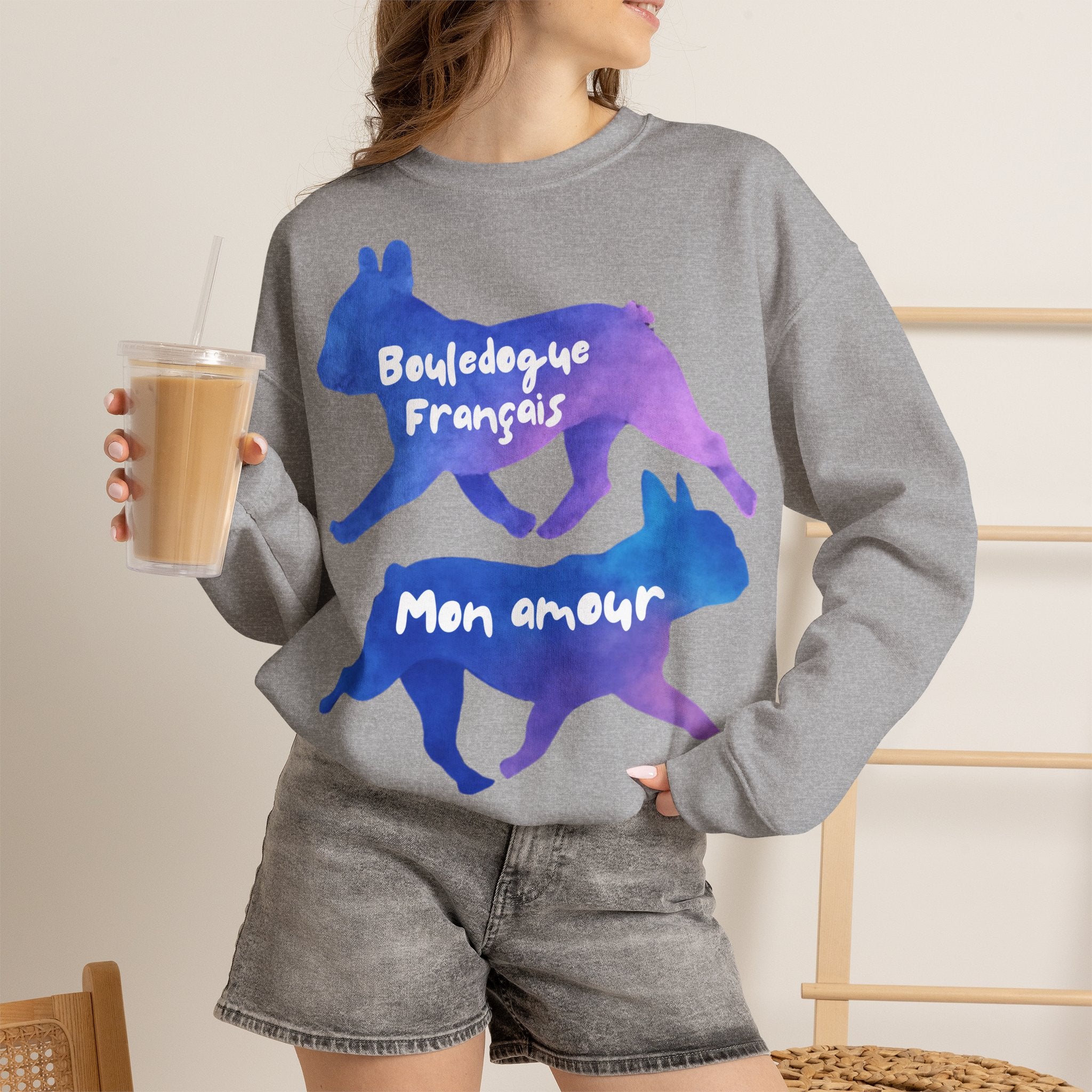 Sweatshirt Bouledogue Français – Bouledogue Français Mon Amour