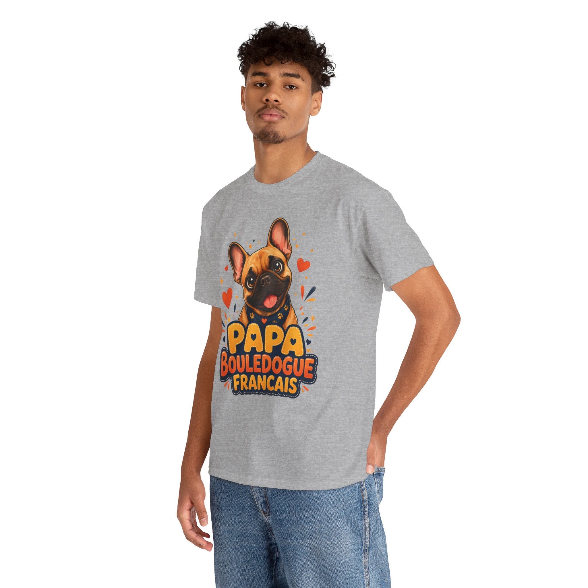 T-Shirt Homme Bouledogue Français – Papa Frenchie Cadeau