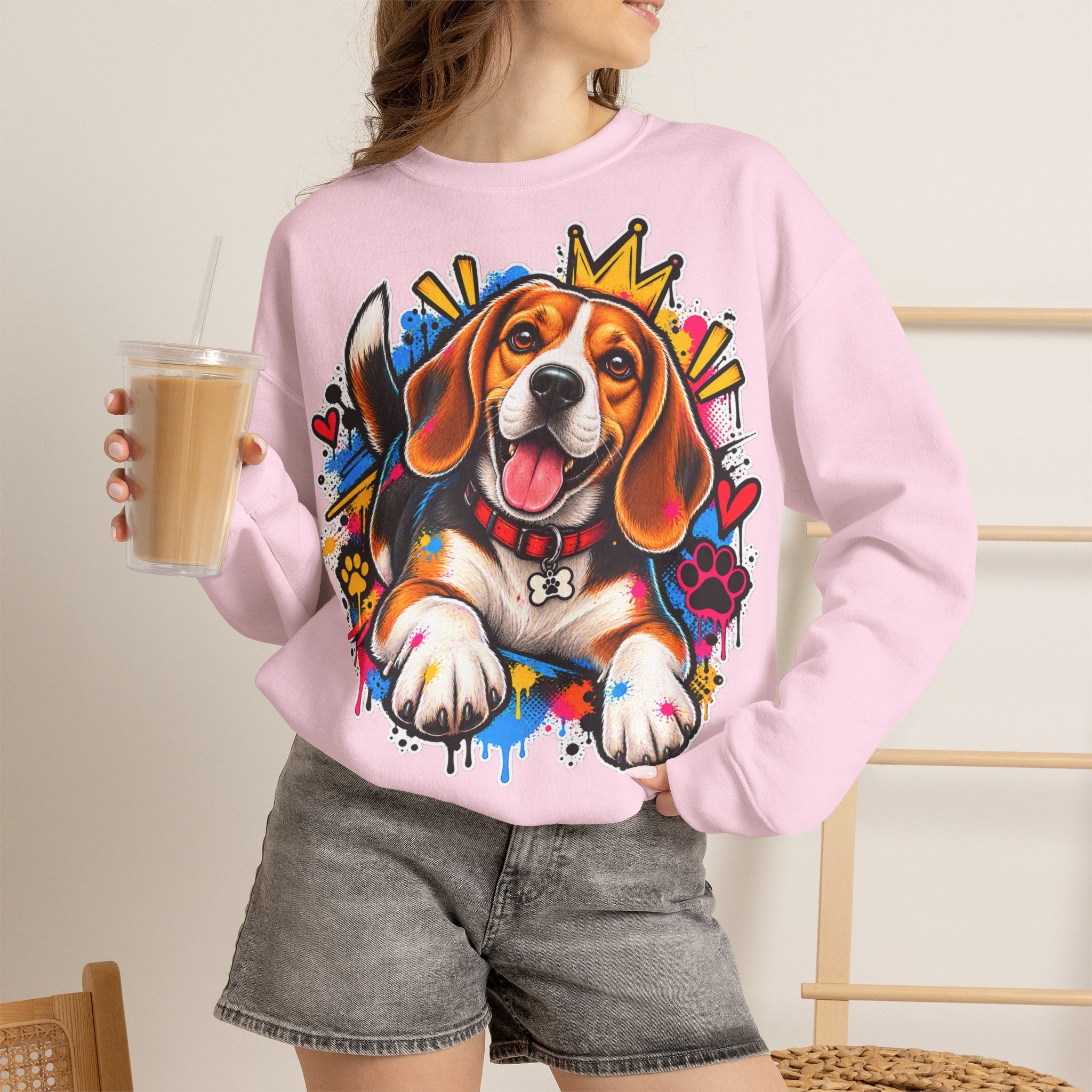 Sweatshirt Beagle – Beagle Coloré Graffiti
