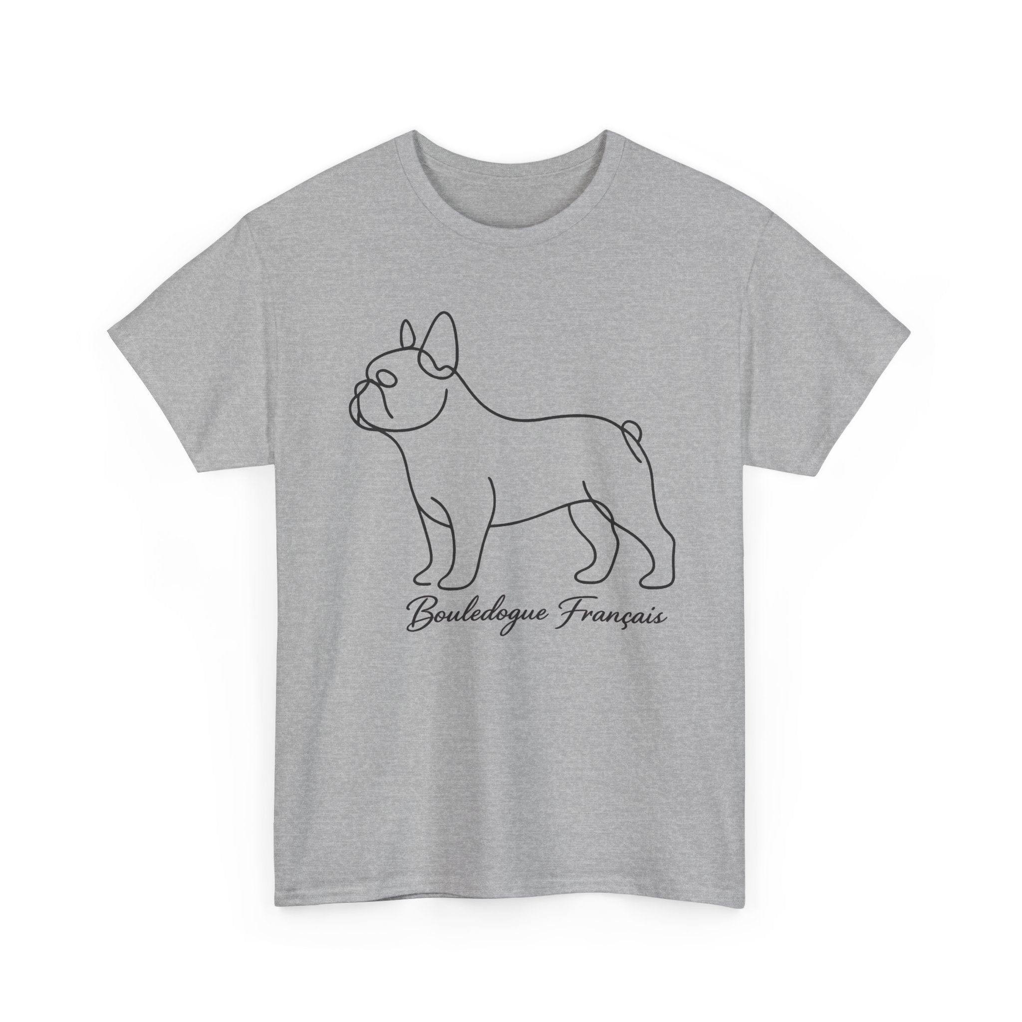 T-Shirt Bouledogue Français – Illustration Trait Recto Verso