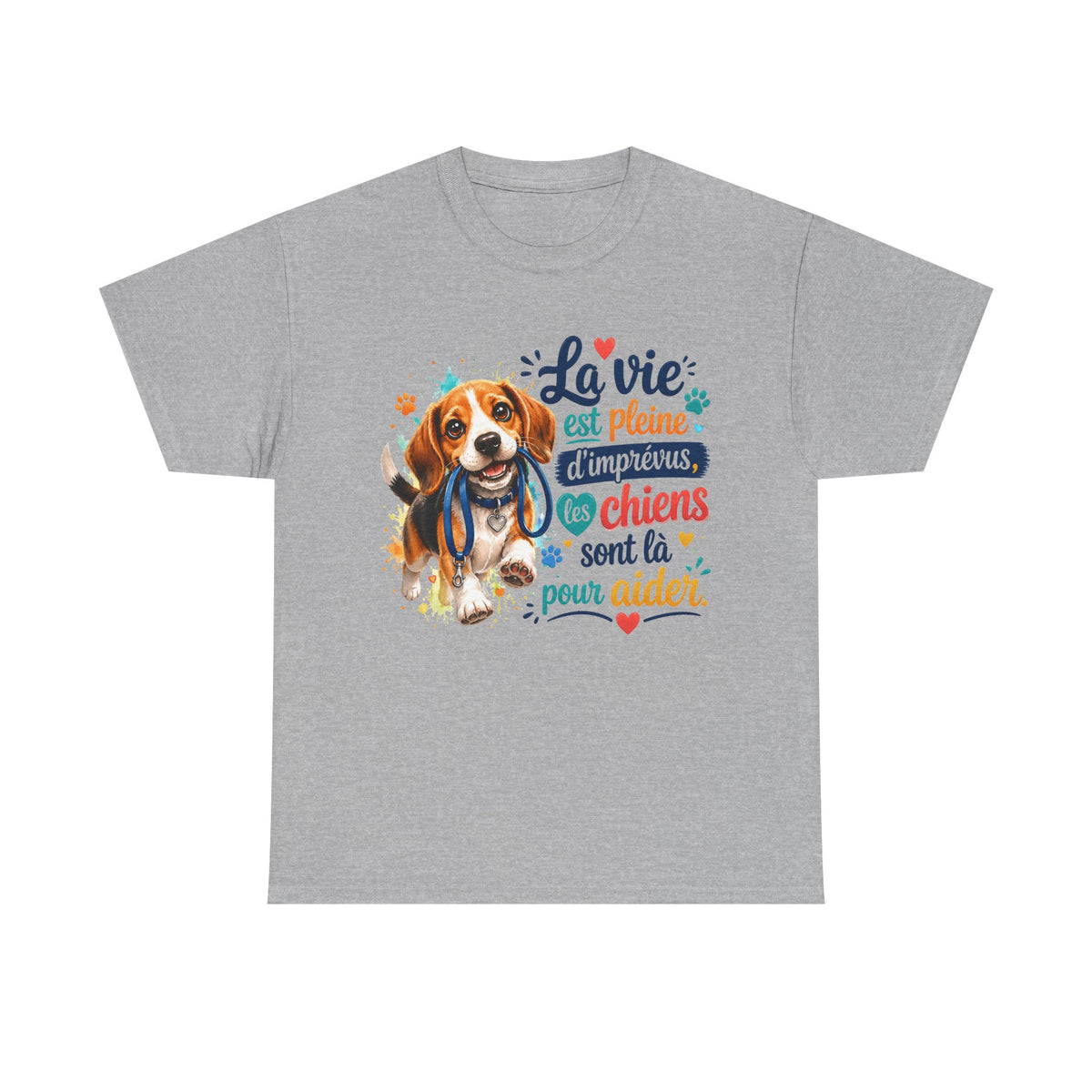 T-Shirt Beagle Humour – La Vie Est Pleine d’Imprévus