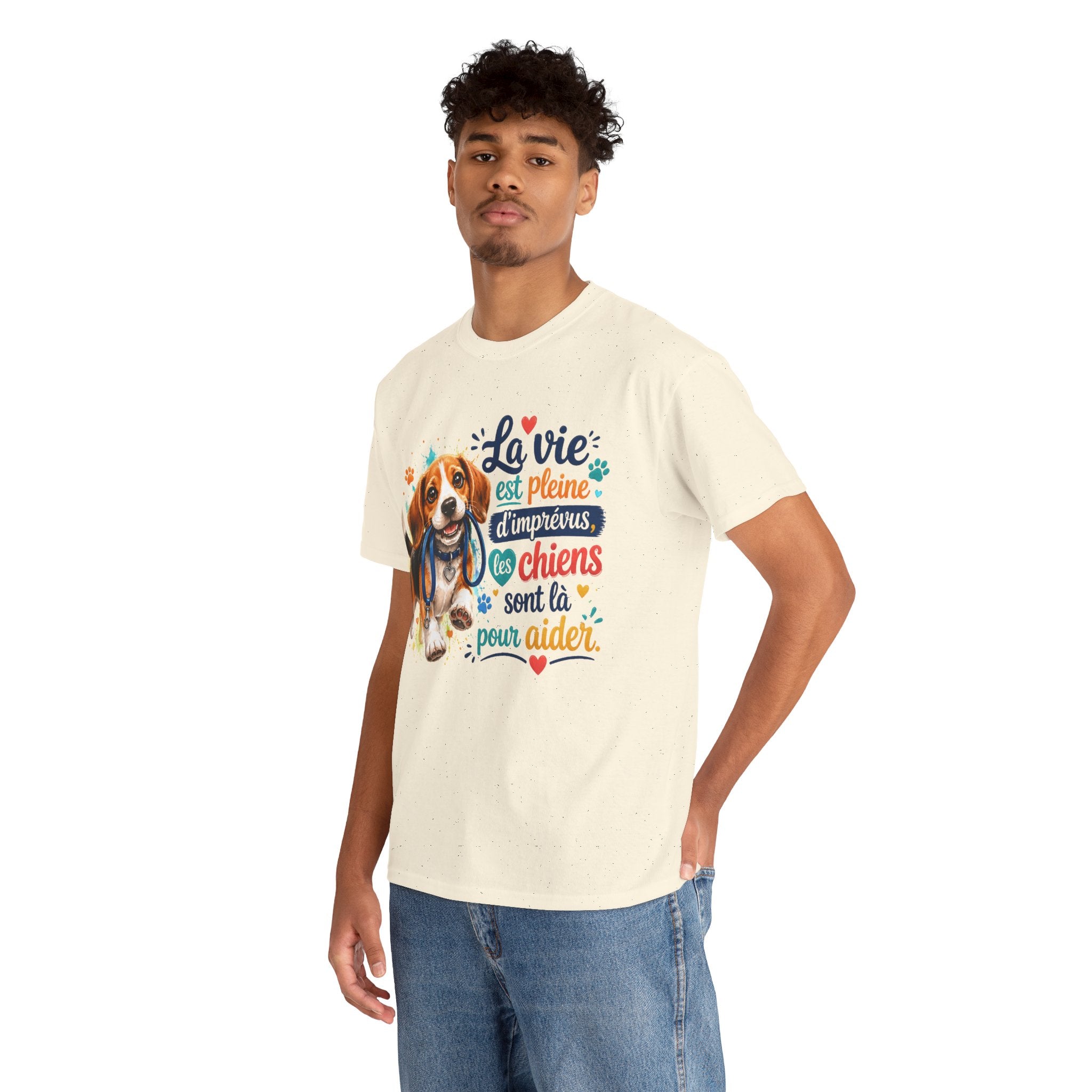 T-Shirt Beagle Humour – La Vie Est Pleine d’Imprévus