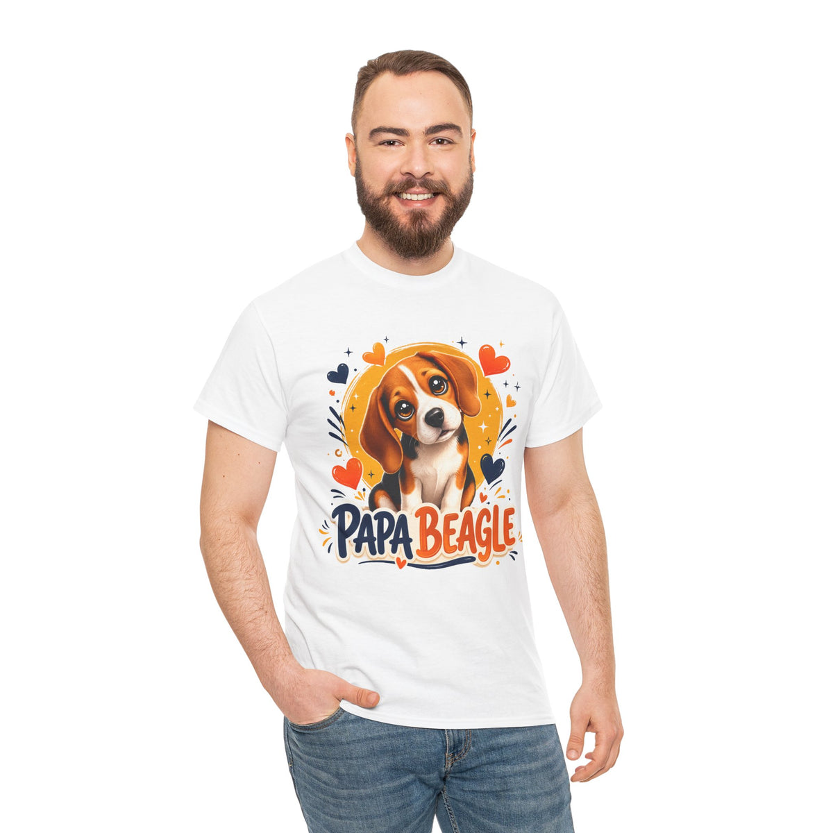 T-Shirt Homme Beagle – Papa Beagle Cadeau Fête des Pères