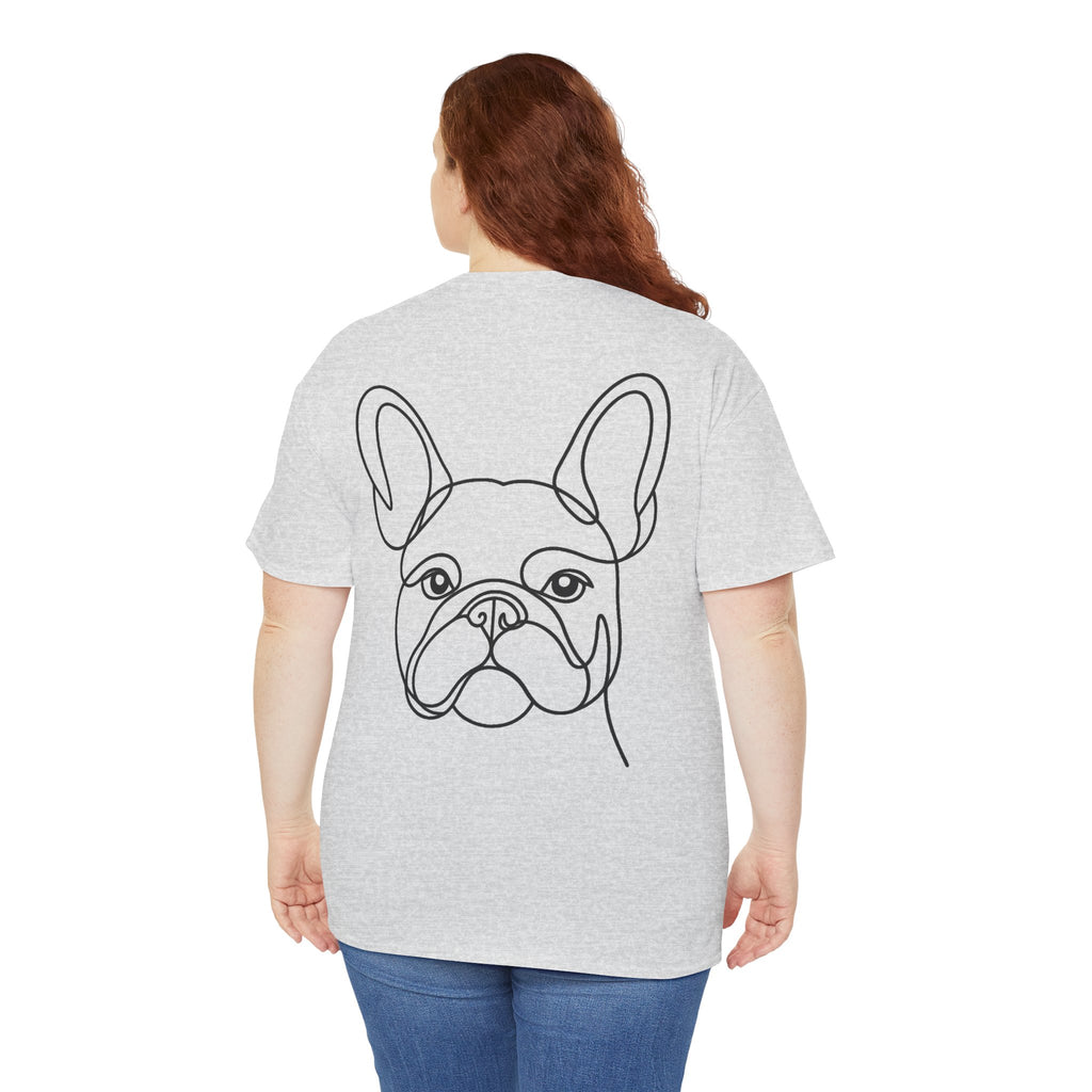 T-Shirt Bouledogue Français – Illustration Trait Recto Verso