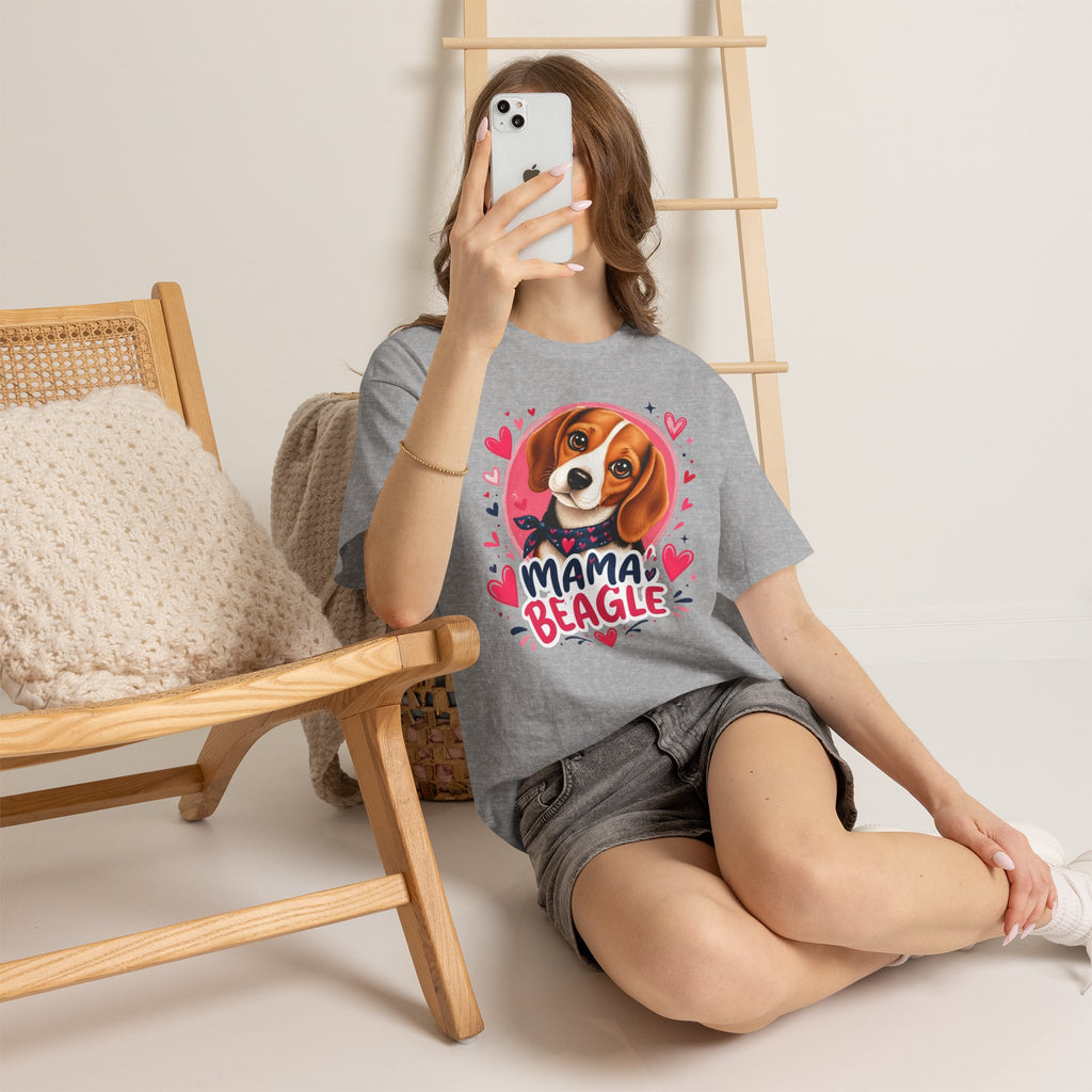 T-Shirt Femme Beagle – Maman Beagle Graphique
