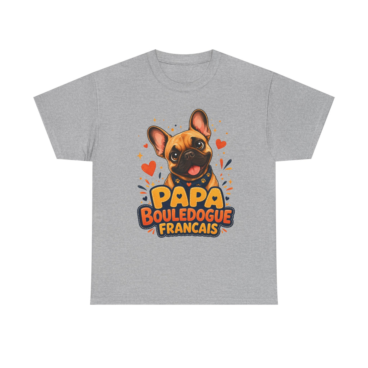 T-Shirt Homme Bouledogue Français – Papa Frenchie Cadeau