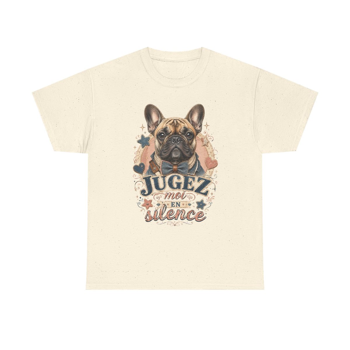 T-Shirt Bouledogue Français Humour – Jugez-Moi En Silence