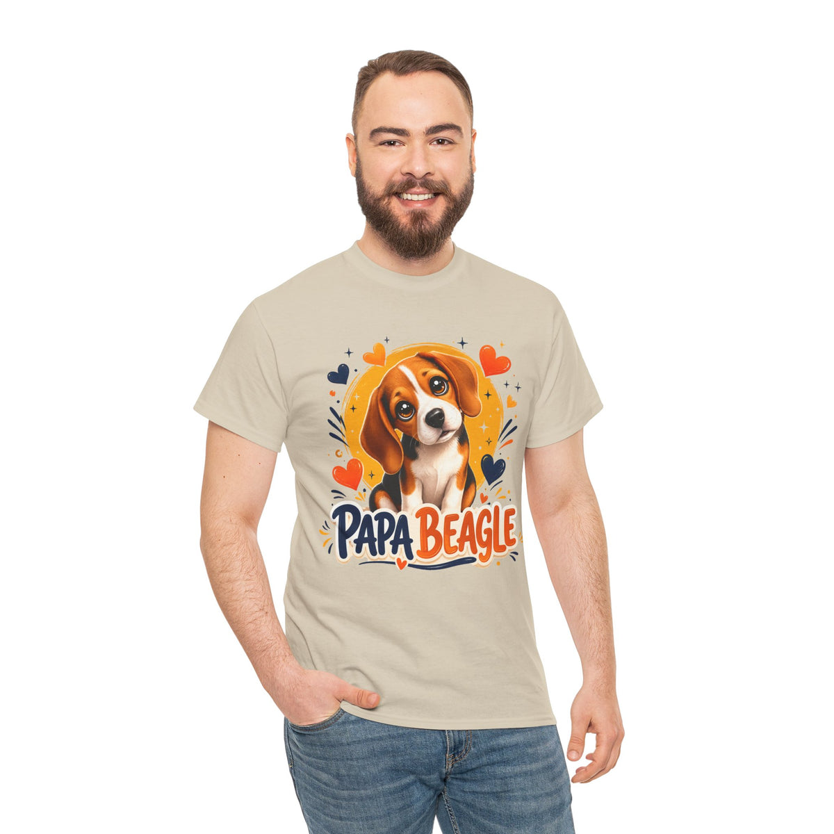 T-Shirt Homme Beagle – Papa Beagle Cadeau Fête des Pères