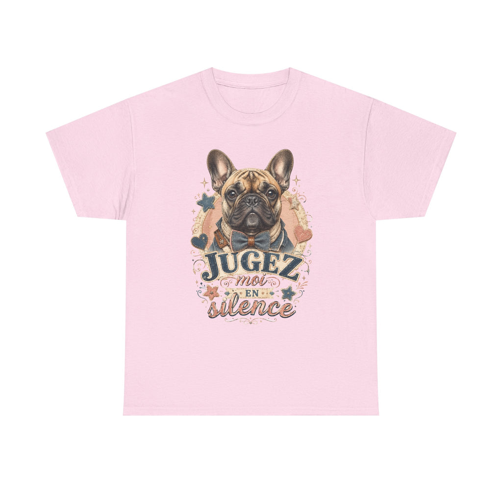 T-Shirt Bouledogue Français Humour – Jugez-Moi En Silence