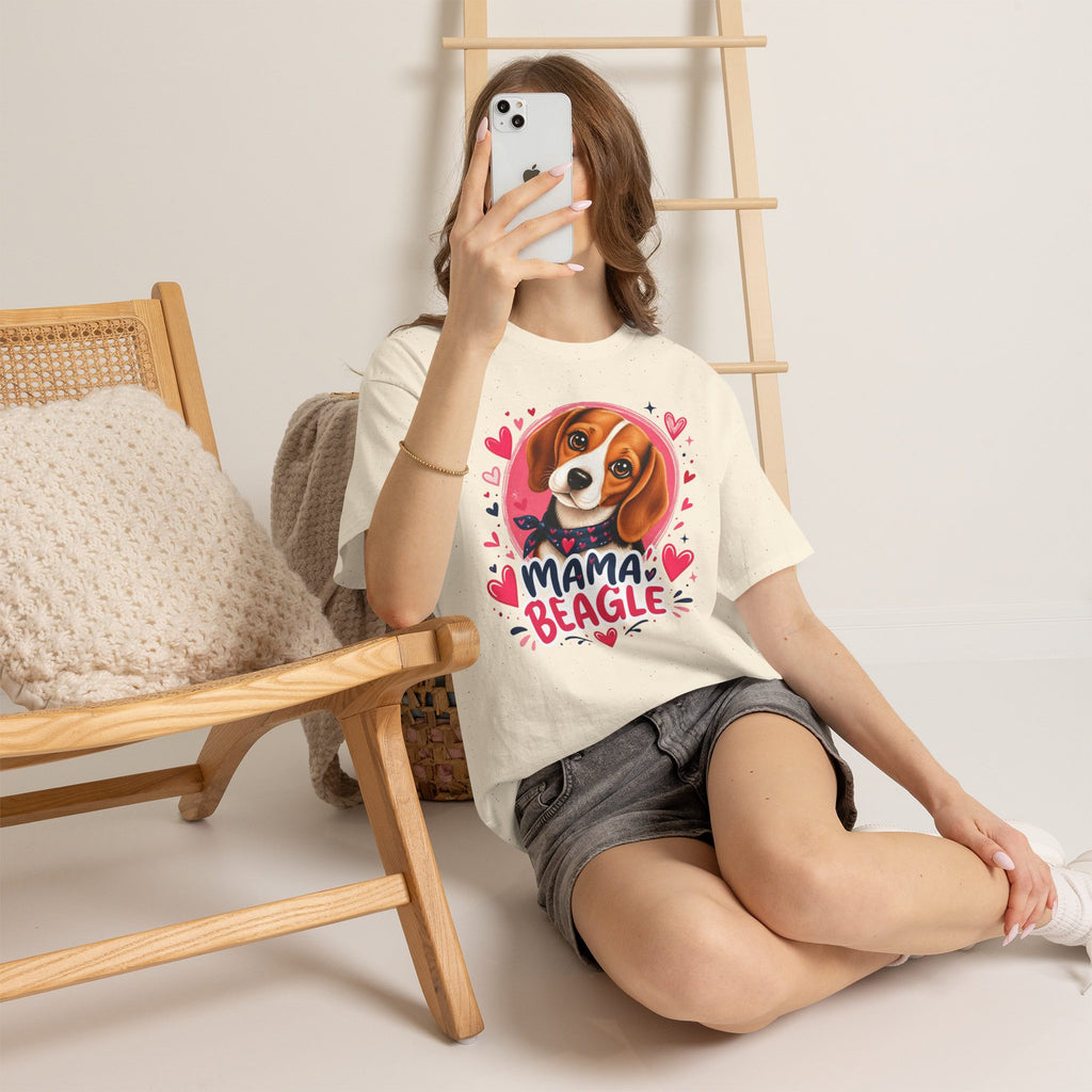 T-Shirt Femme Beagle – Maman Beagle Graphique