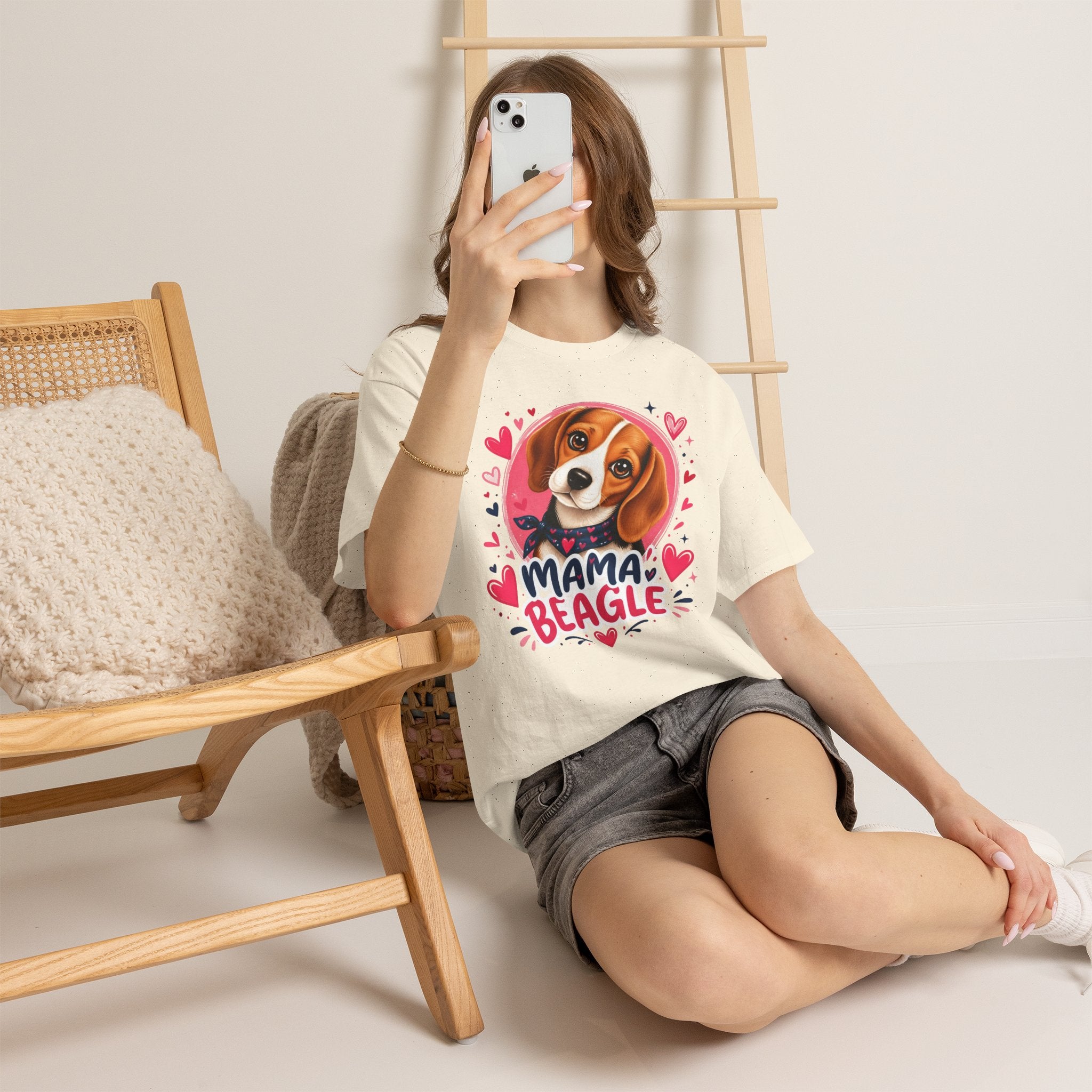 T-Shirt Femme Beagle – Maman Beagle Graphique