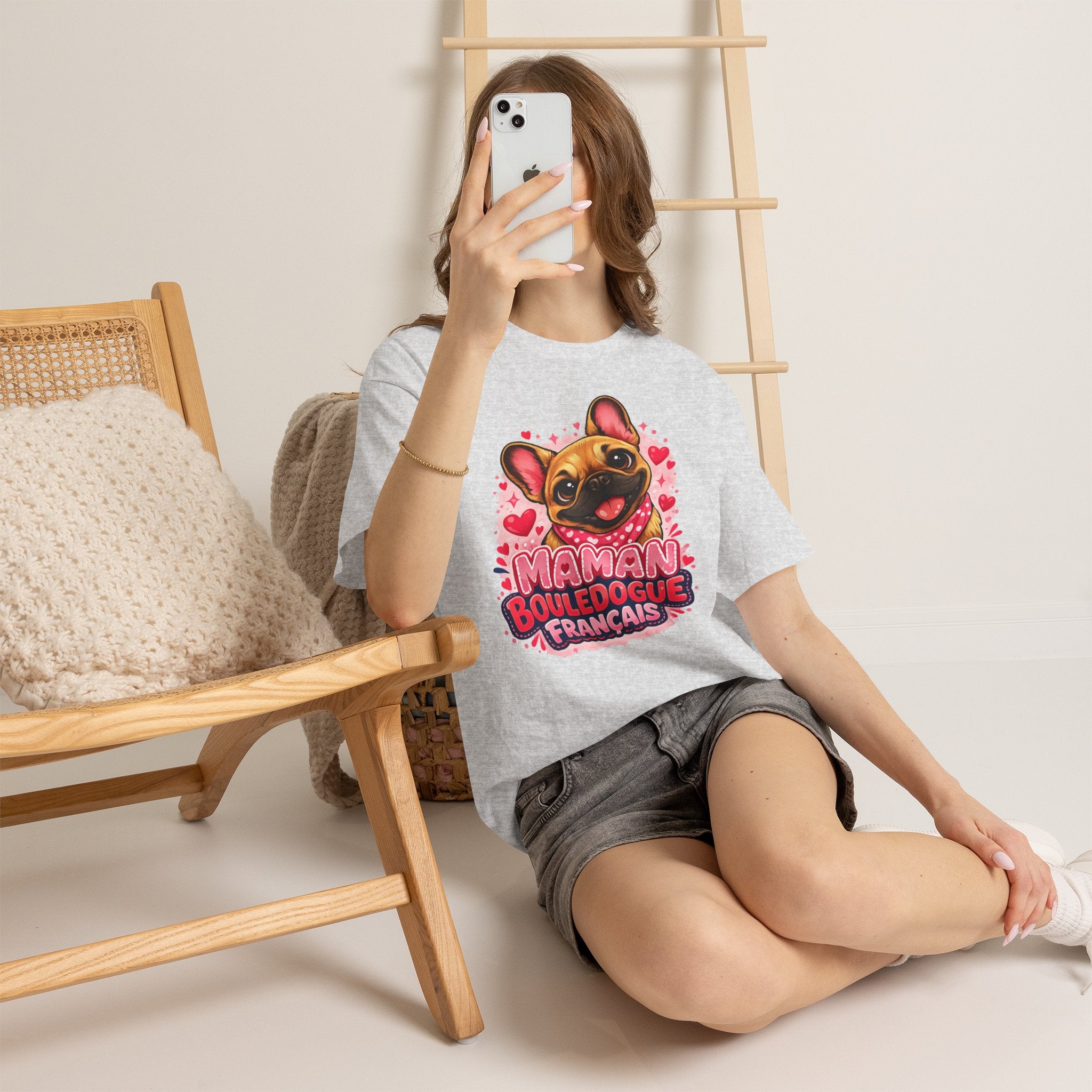 T-Shirt Femme Bouledogue Français – Maman Frenchie Cadeau