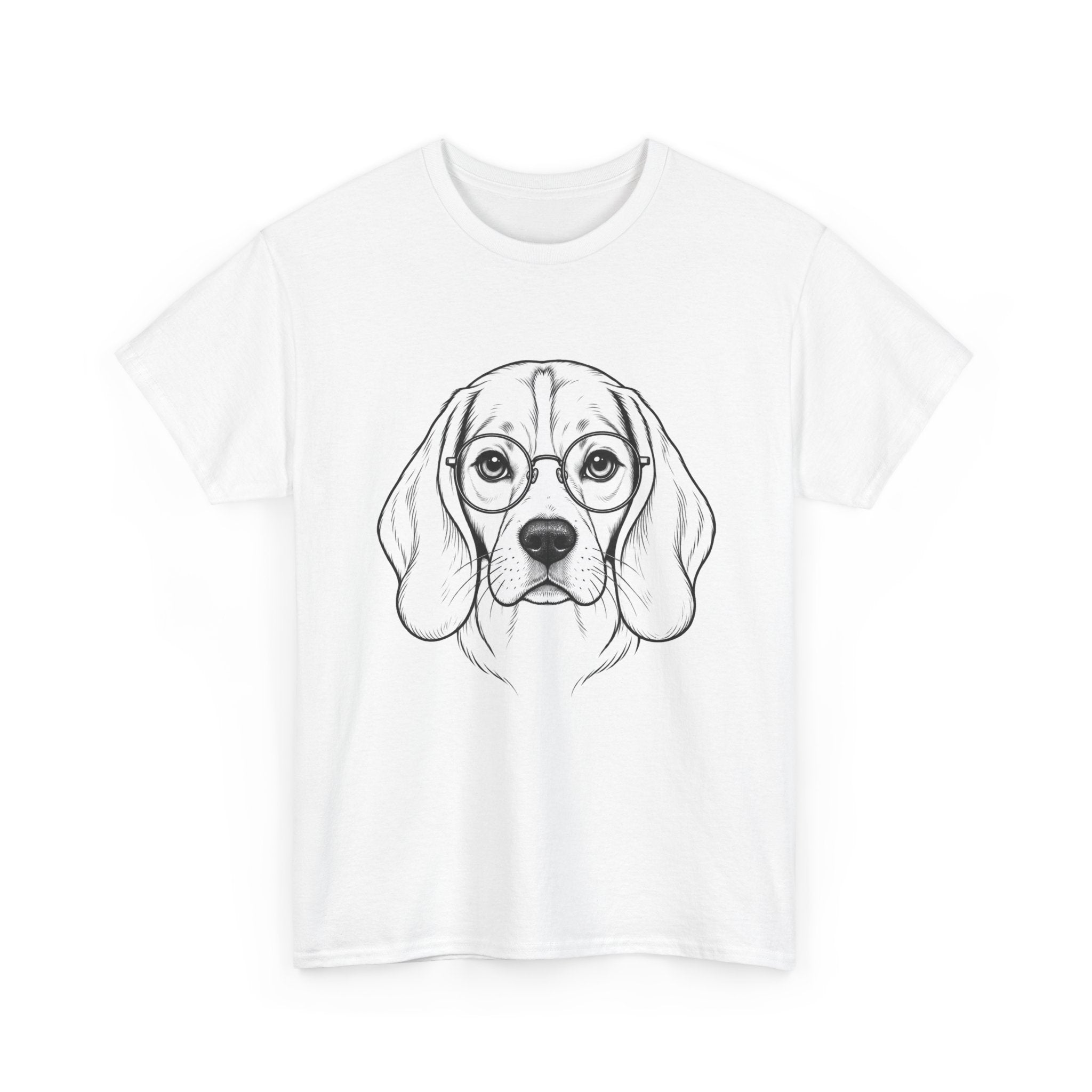 T-Shirt Beagle Humour – Portrait Beagle à Lunettes
