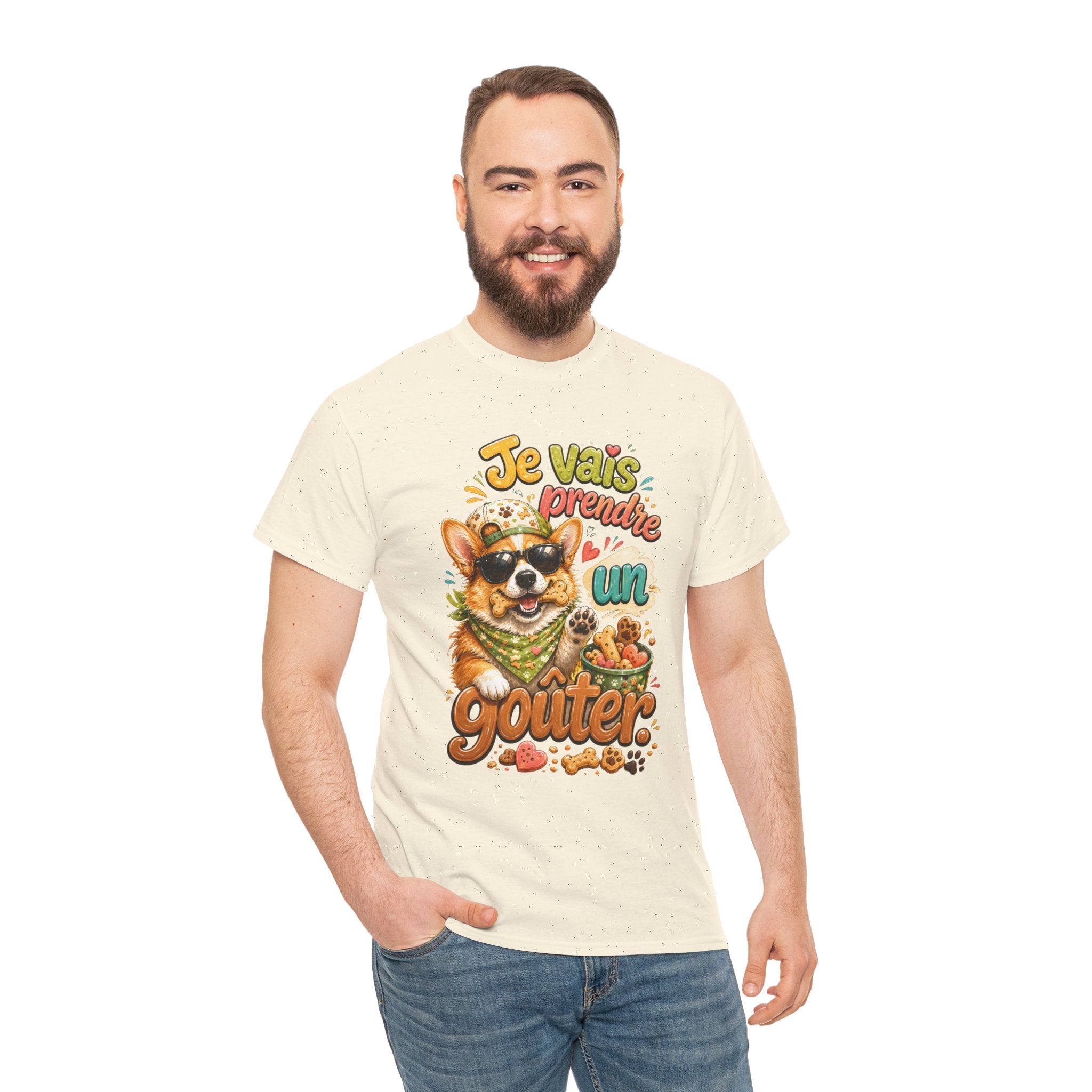 Corgi Snack Je vais prendre un goûter Cute French Dog Graphic T-Shirt