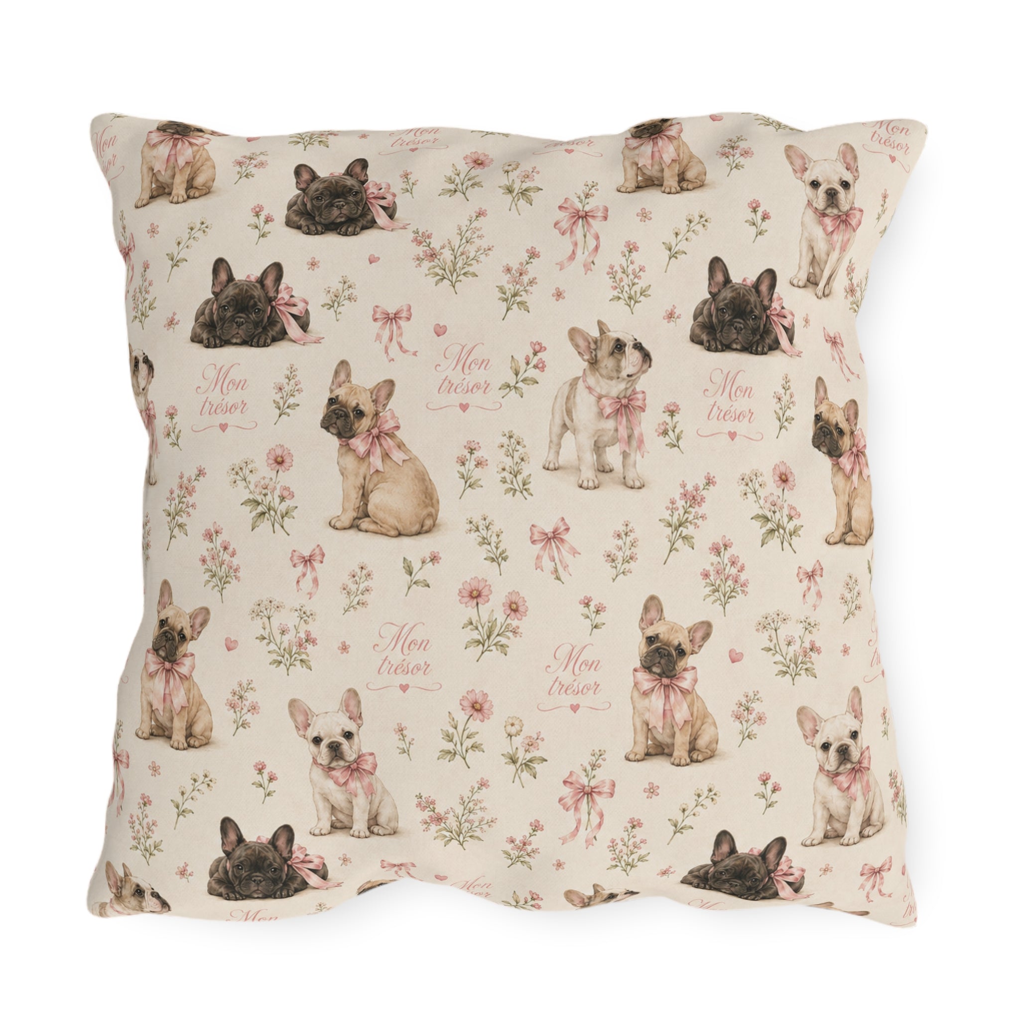 Oreiller Exterieur Bouledogue Francais - Bouledogue Francais Mon Tresor