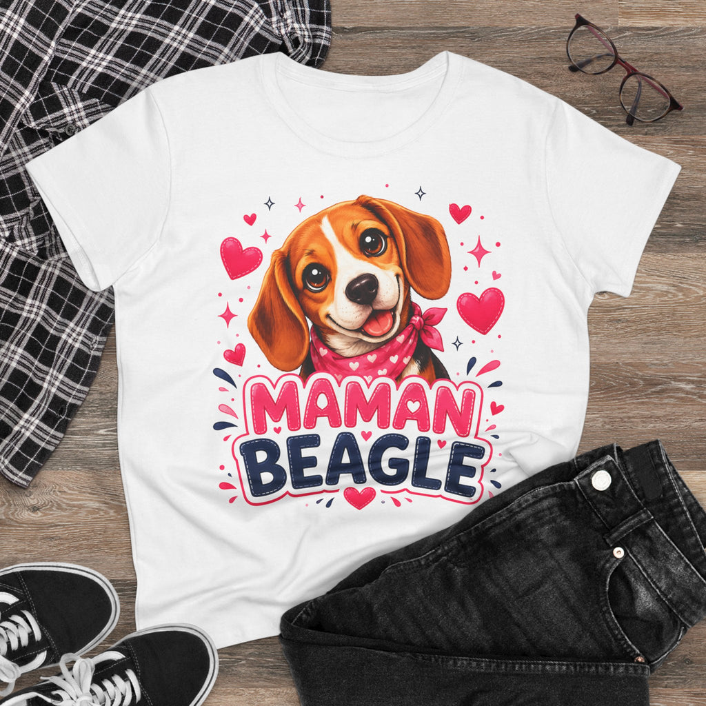 T‑Shirt Femme Beagle - Maman Beagle