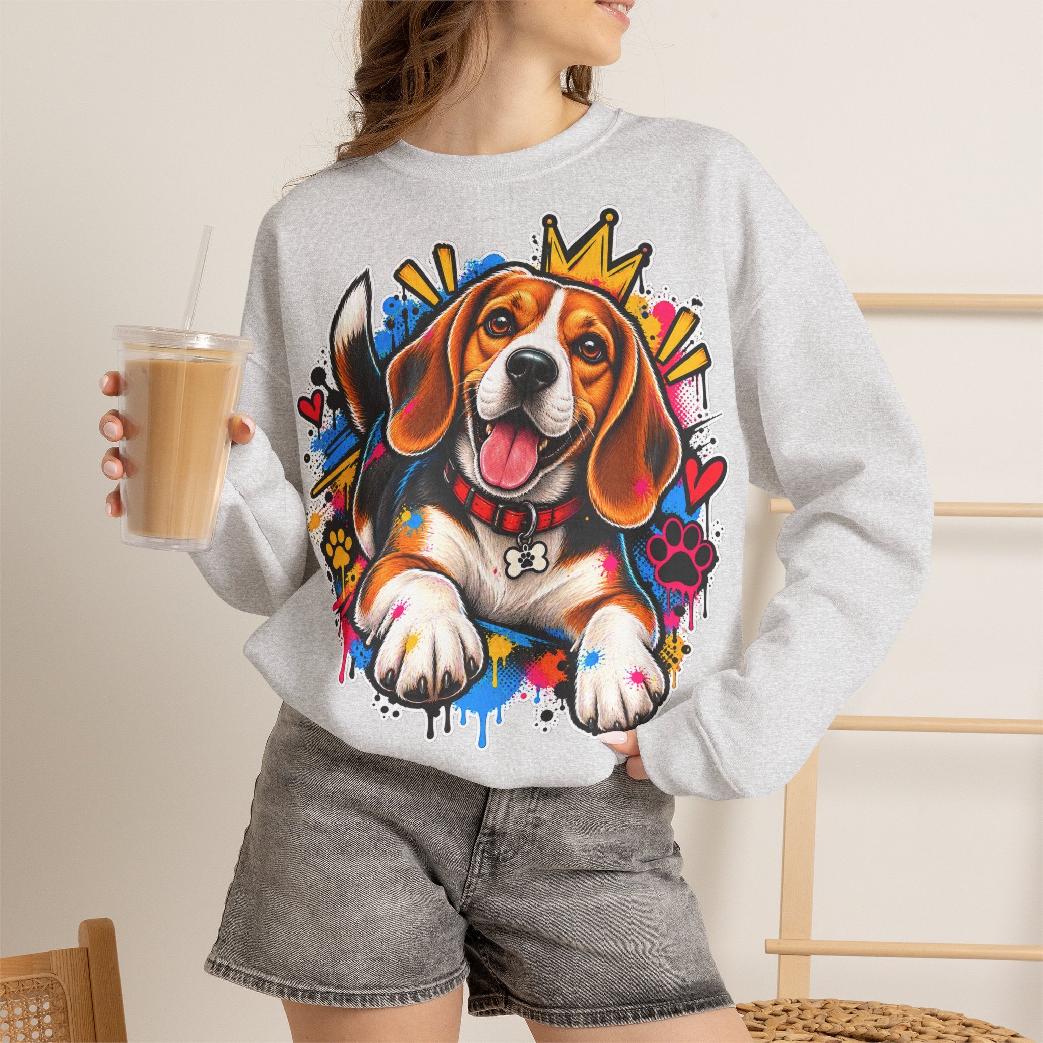 Sweatshirt Beagle – Beagle Coloré Graffiti