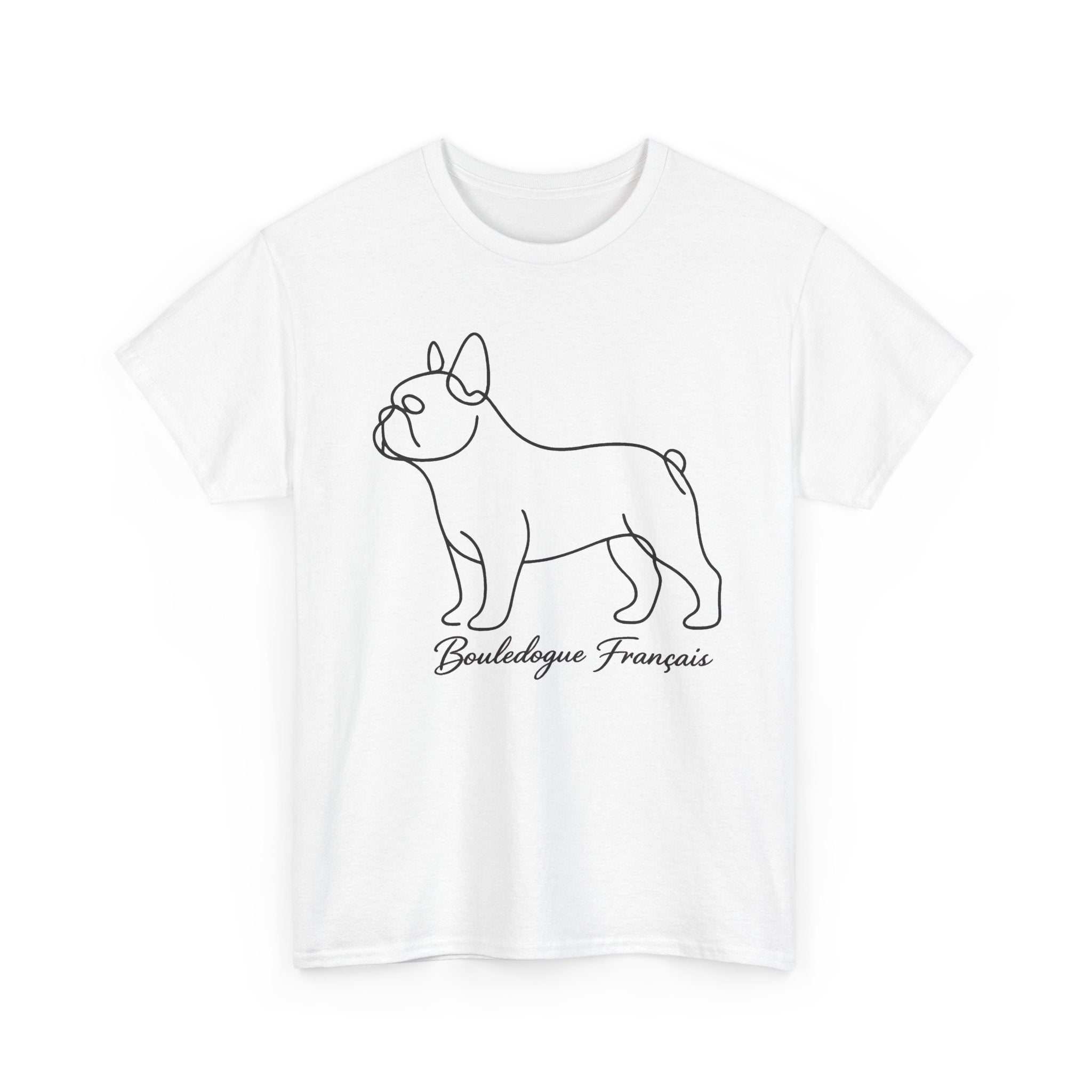 T-Shirt Bouledogue Français – Illustration Trait Recto Verso