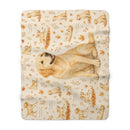 Couverture Polaire Sherpa Golden Retriever – Plaid Peluche Chien Golden Retriever