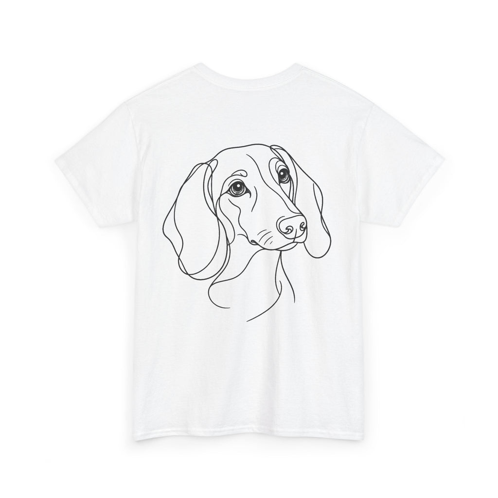 T-Shirt Teckel – Illustration Trait Recto Verso