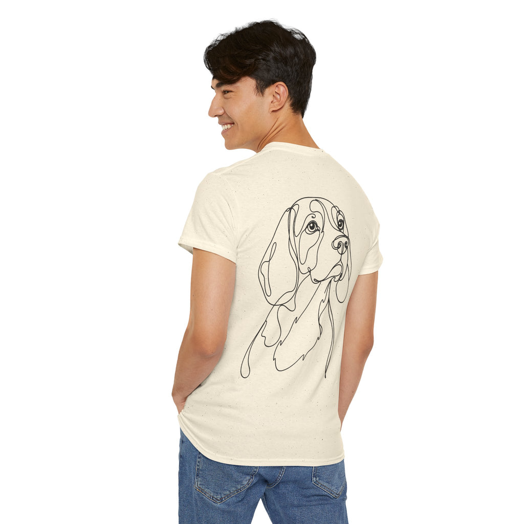 T-Shirt Beagle – Illustration Trait Recto Verso
