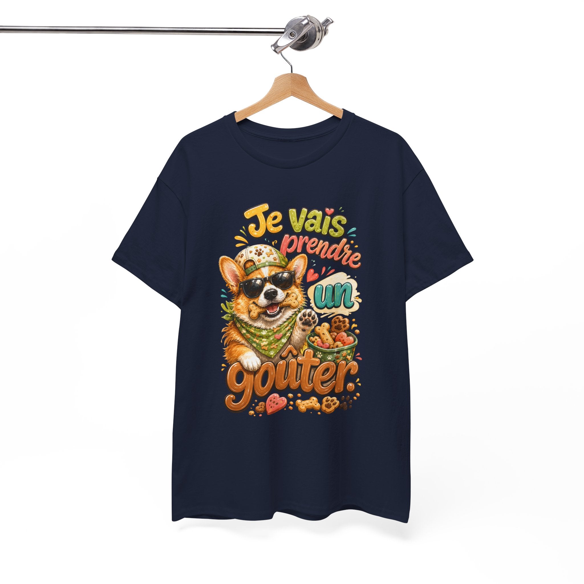 Corgi Snack Je vais prendre un goûter Cute French Dog Graphic T-Shirt