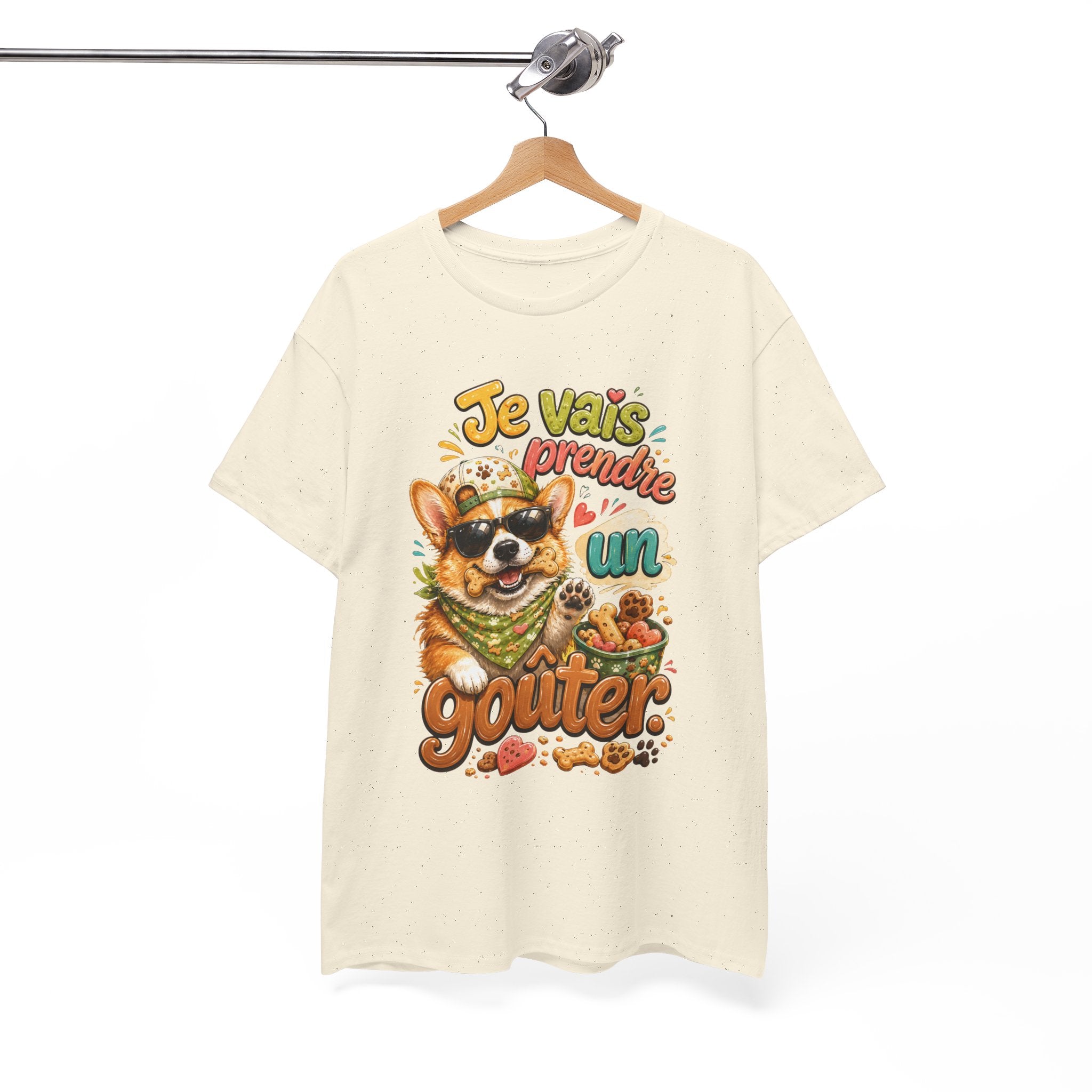 Corgi Snack Je vais prendre un goûter Cute French Dog Graphic T-Shirt