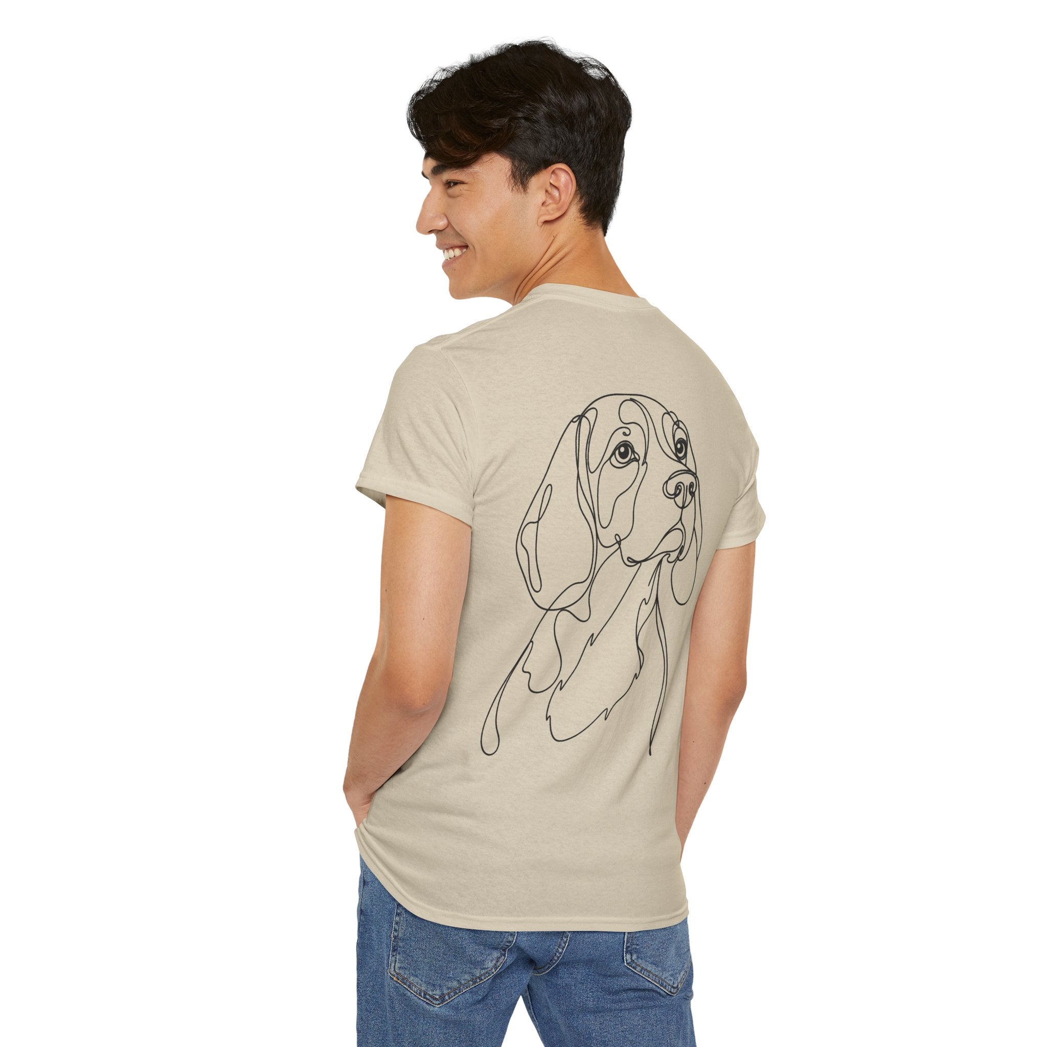 T-Shirt Beagle – Illustration Trait Recto Verso
