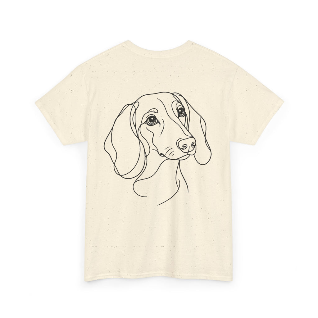 T-Shirt Teckel – Illustration Trait Recto Verso