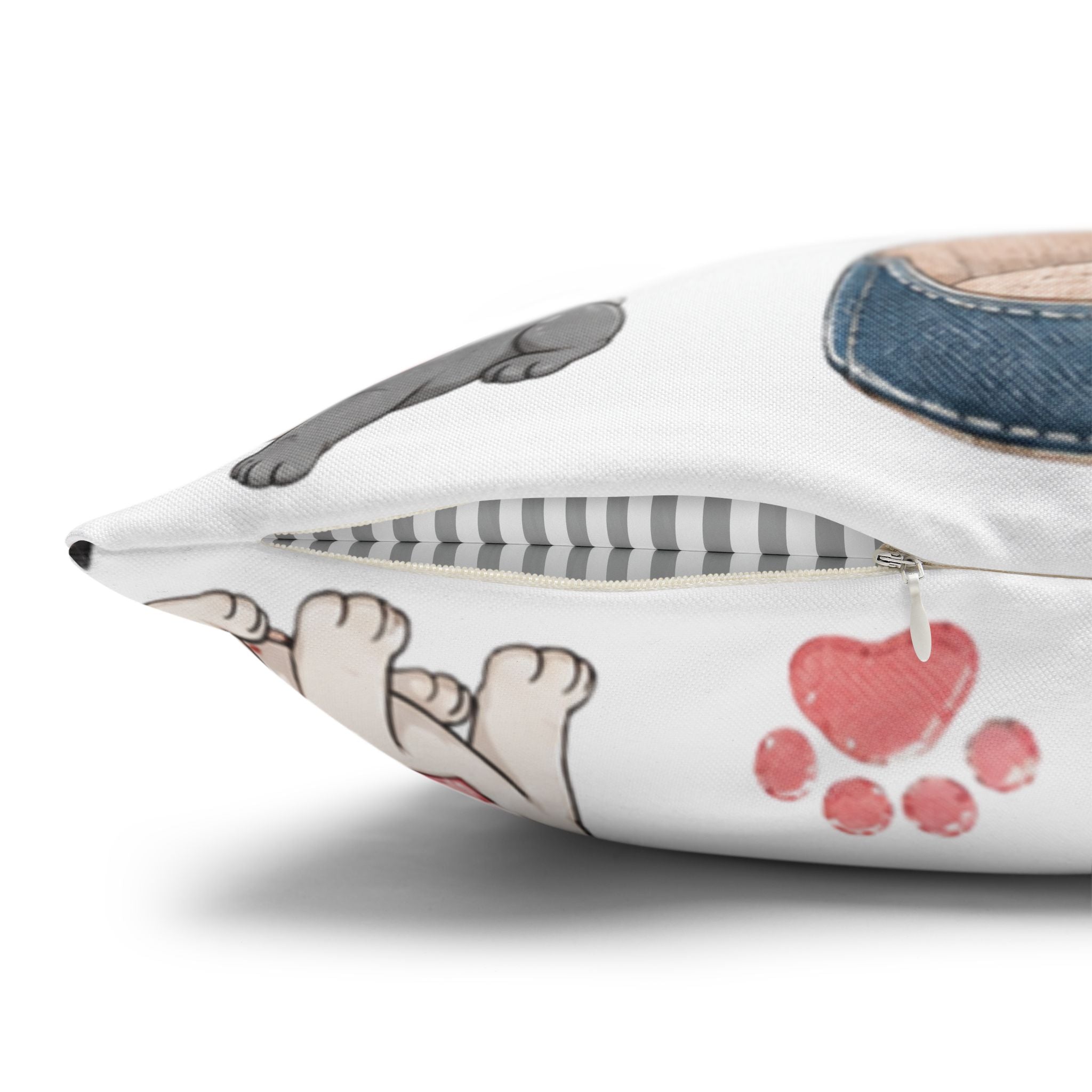 French Bulldog Pattern Pillowcase Cute Dog Print Decorative Throw Pillow Cover