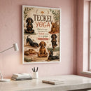 Poster papier semi brillant Teckel - Teckel Yoga