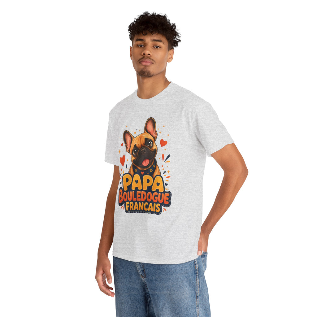 T-Shirt Homme Bouledogue Français – Papa Frenchie Cadeau