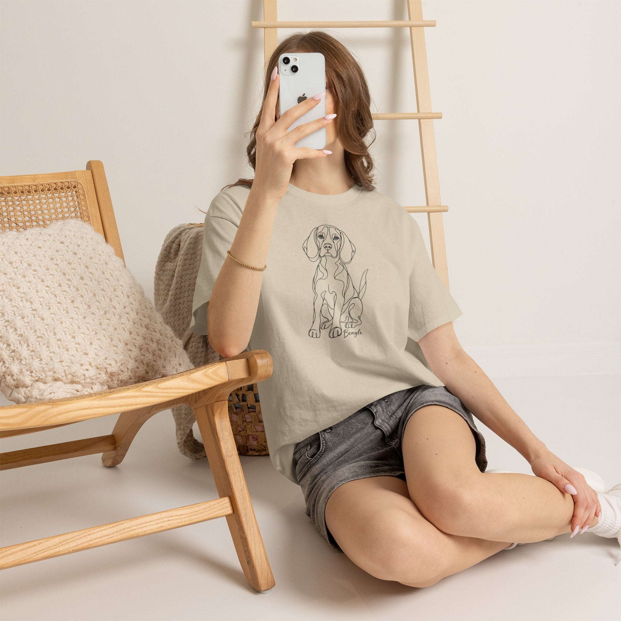 T-Shirt Beagle – Illustration Trait Recto Verso