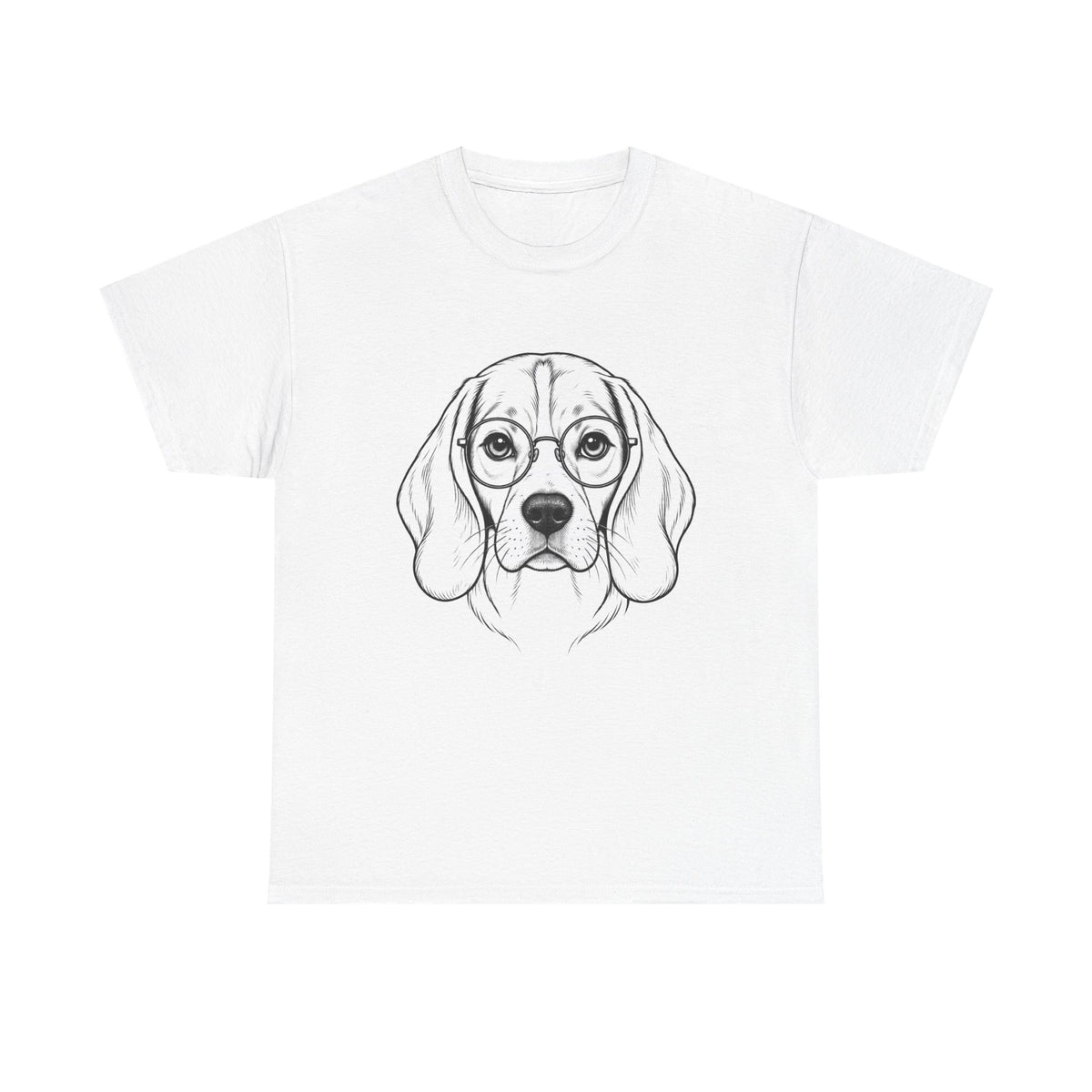 T-Shirt Beagle Humour – Portrait Beagle à Lunettes