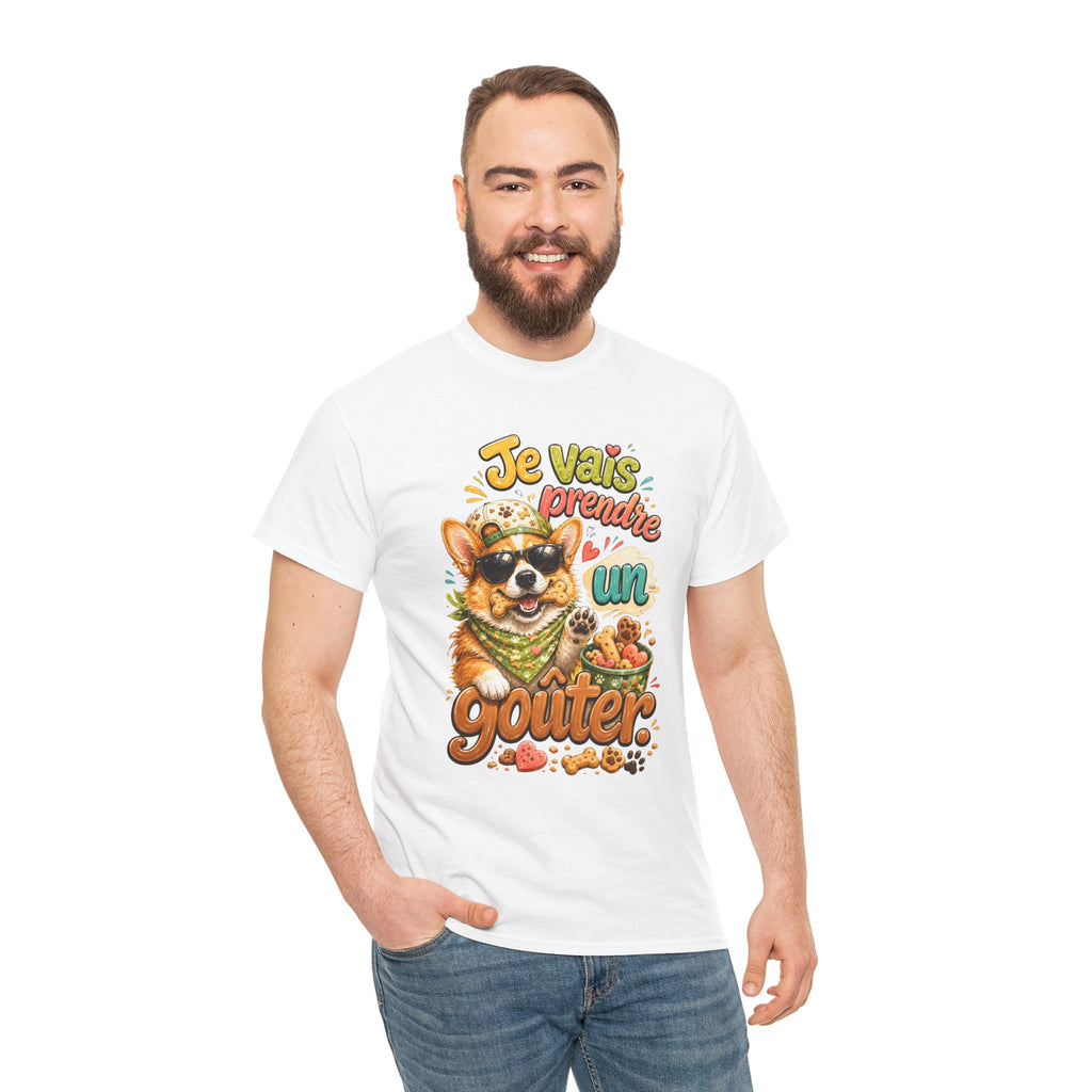 Corgi Snack Je vais prendre un goûter Cute French Dog Graphic T-Shirt