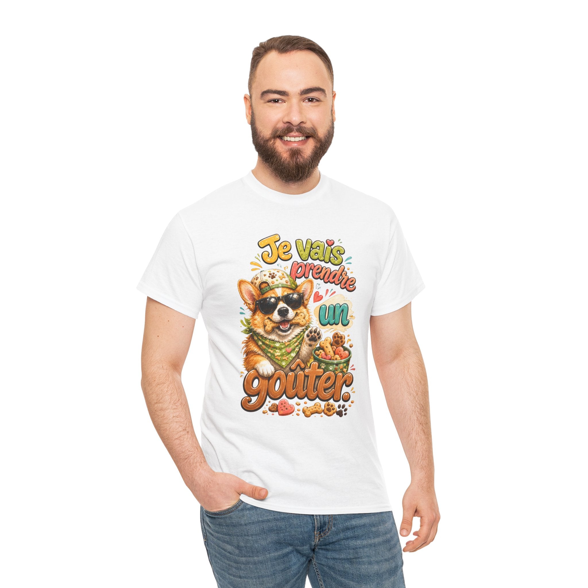 Corgi Snack Je vais prendre un goûter Cute French Dog Graphic T-Shirt