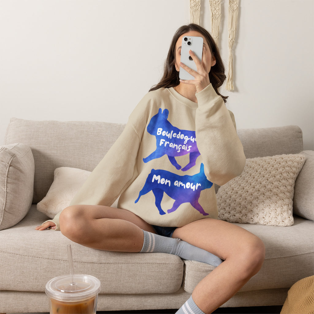 Sweatshirt Bouledogue Français – Bouledogue Français Mon Amour