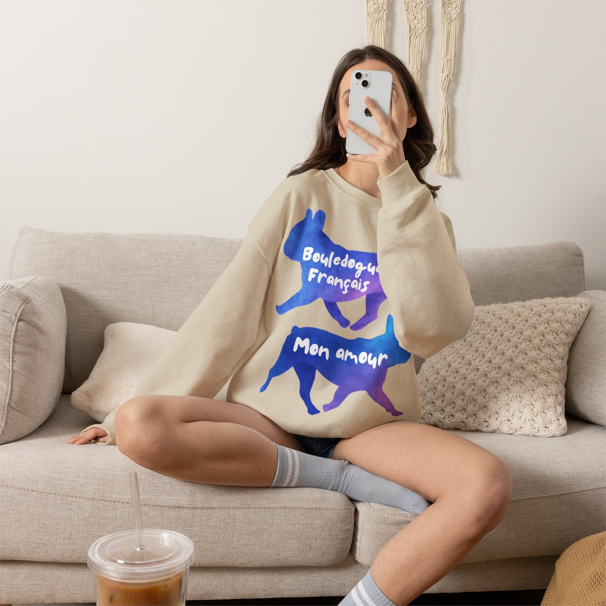 Sweatshirt Bouledogue Français – Bouledogue Français Mon Amour