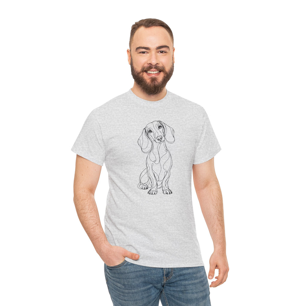 T-Shirt Teckel – Illustration Trait Recto Verso