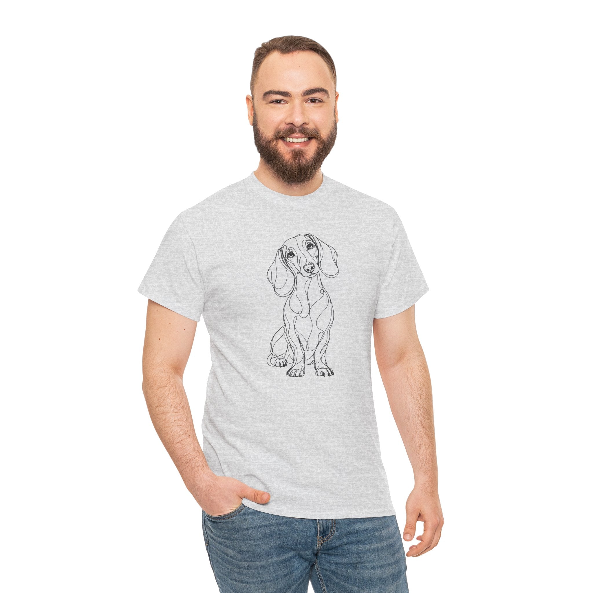 T-Shirt Teckel – Illustration Trait Recto Verso